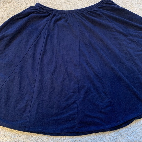 Brandy Melville Velvet Blue Mini Skater Skirt - Picture 3 of 4